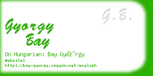 gyorgy bay business card